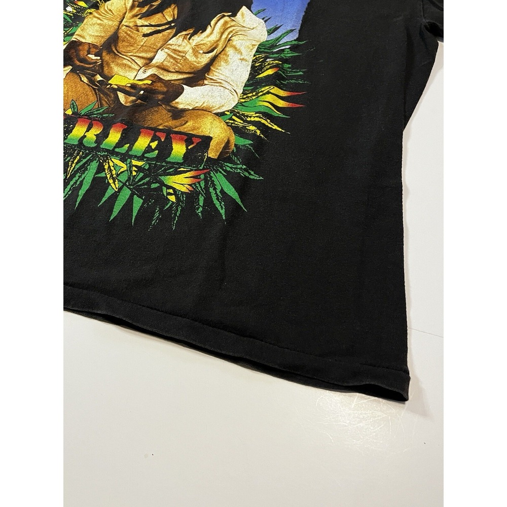 Vintage Bob Marley 1993 Herb Rap T-shirt Size XL Single Stitch Wild Oats Tag - Picture 5 of 10
